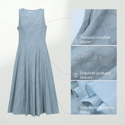 Elegantes Ärmelloses Midikleid Für Damen Mit Taillenoptik