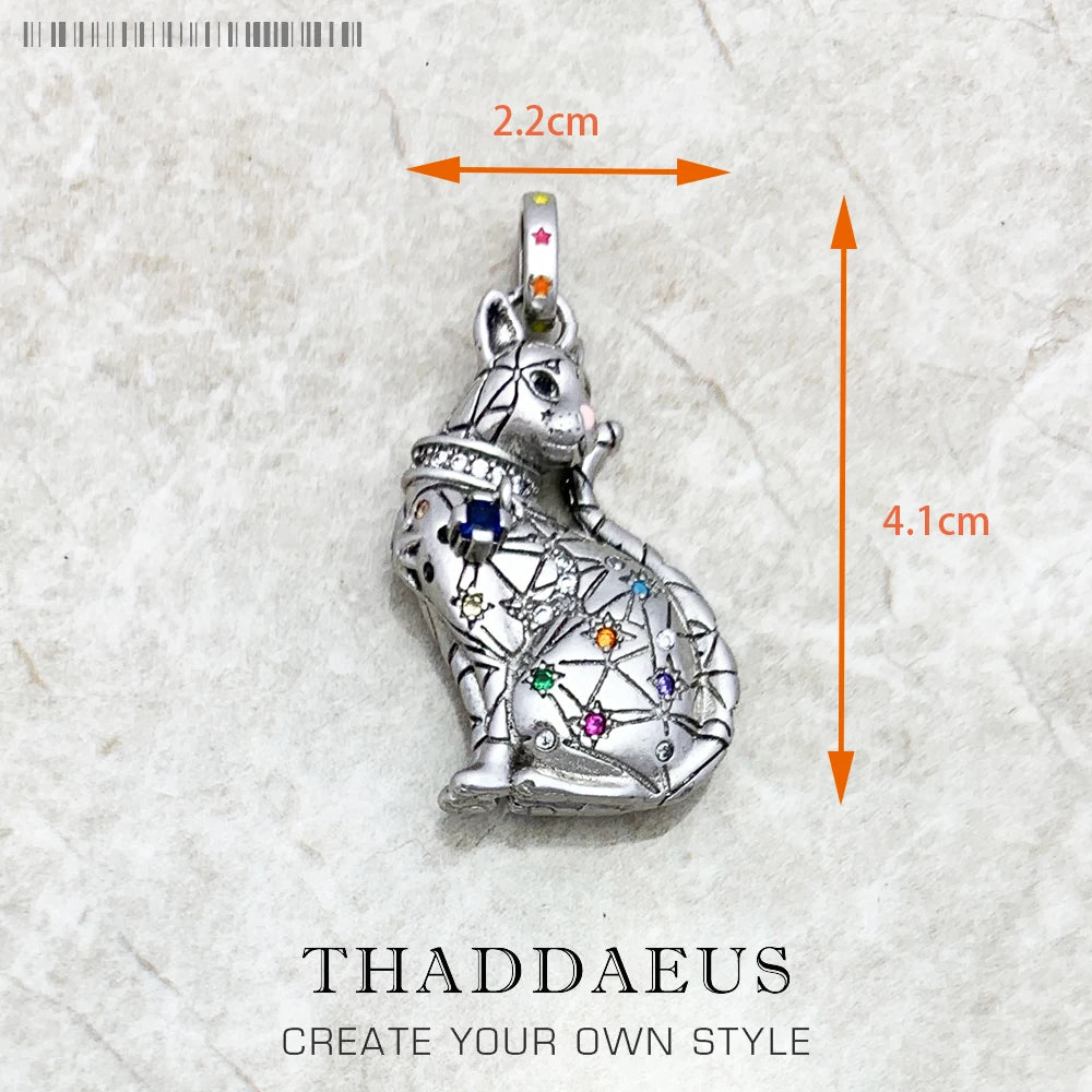 Damen-Charm-Anhänger Amulett magisch Natur Glück aus Sterlingsilber