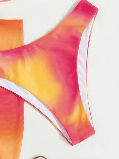 Gestreiftes sexy Bikini-Set für Damen mit Push-up-Effekt – ideal für Strand und Pool