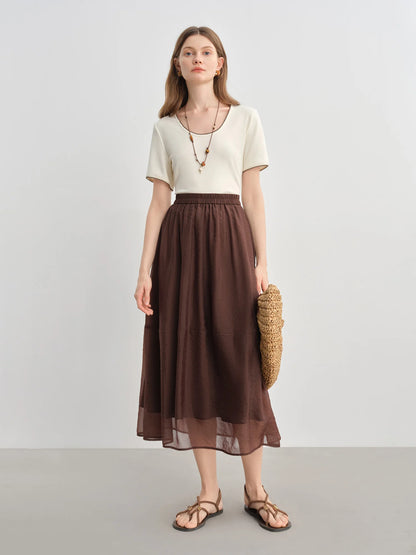 Ärmelloses Plus-Size-Top mit doppeltem Träger und Perlendetails – ideal für den Sommer und den Alltag.