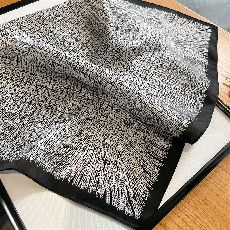 Damen Seidenschal klein Krawatte Haarband Bandana Foulard Kopftuch bedruckt C