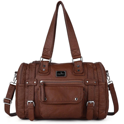 Damen-Schultertasche aus PU-Leder mit Top-Griff und extrem großem Fassungsvermögen für Alltag