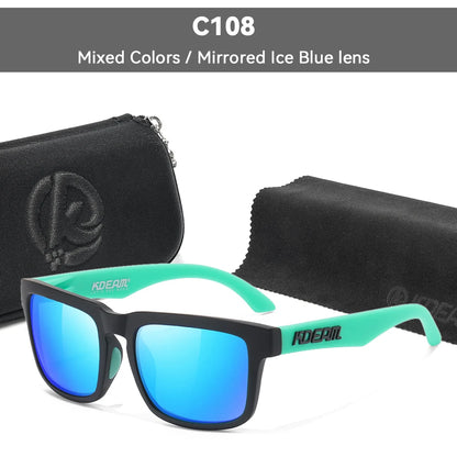 Sonnenbrille polarisiert bunt Outdoor Wandern Reißverschlussetui Unisex