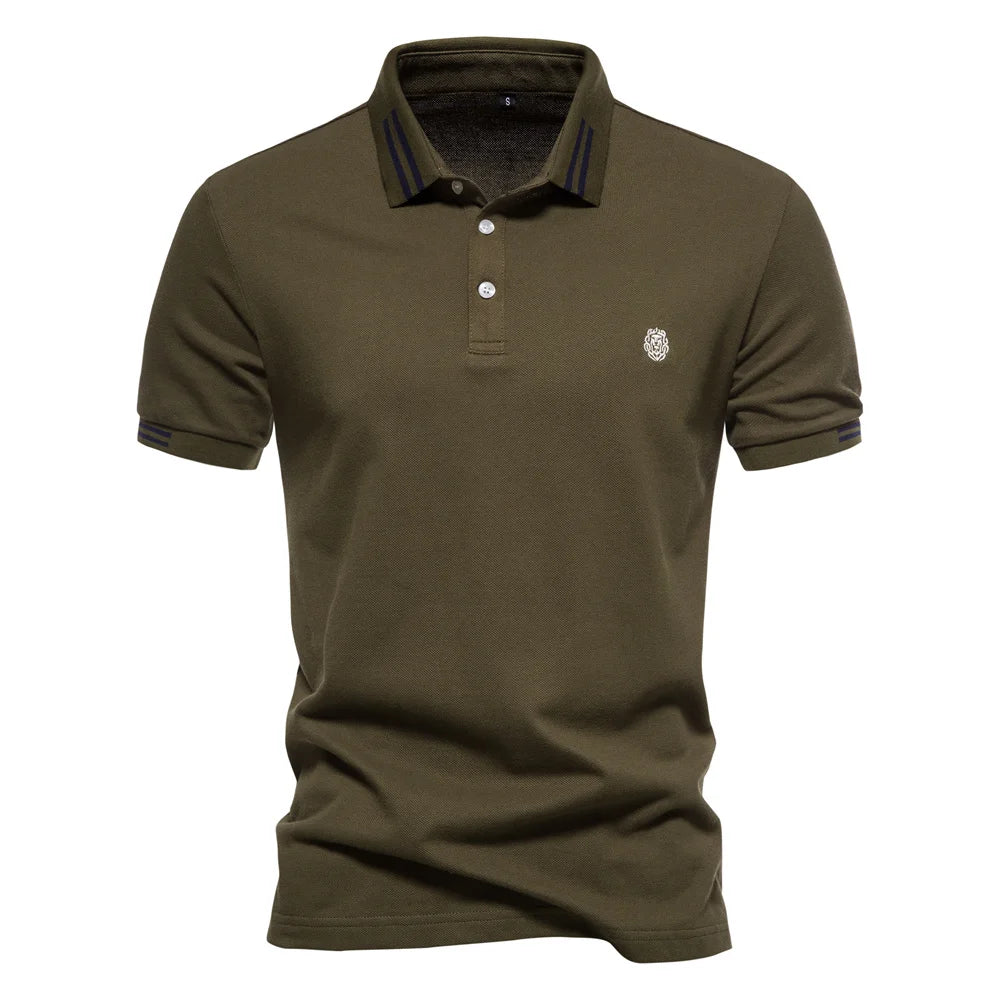 Weiches Herren Polo 100% Baumwolle Atmungsaktiv Locker Cool