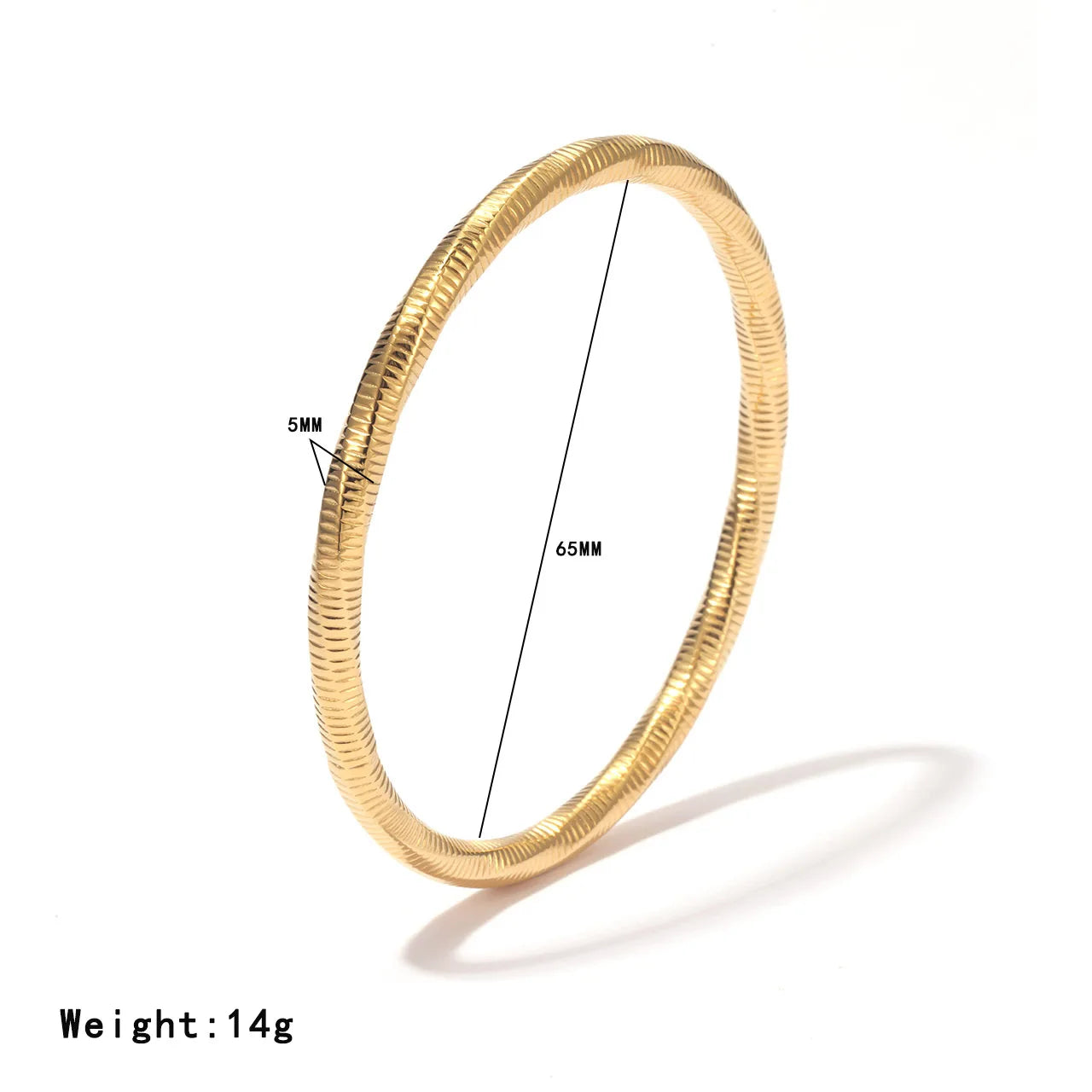 Damen-Armreif rund 65mm aus Edelstahl
