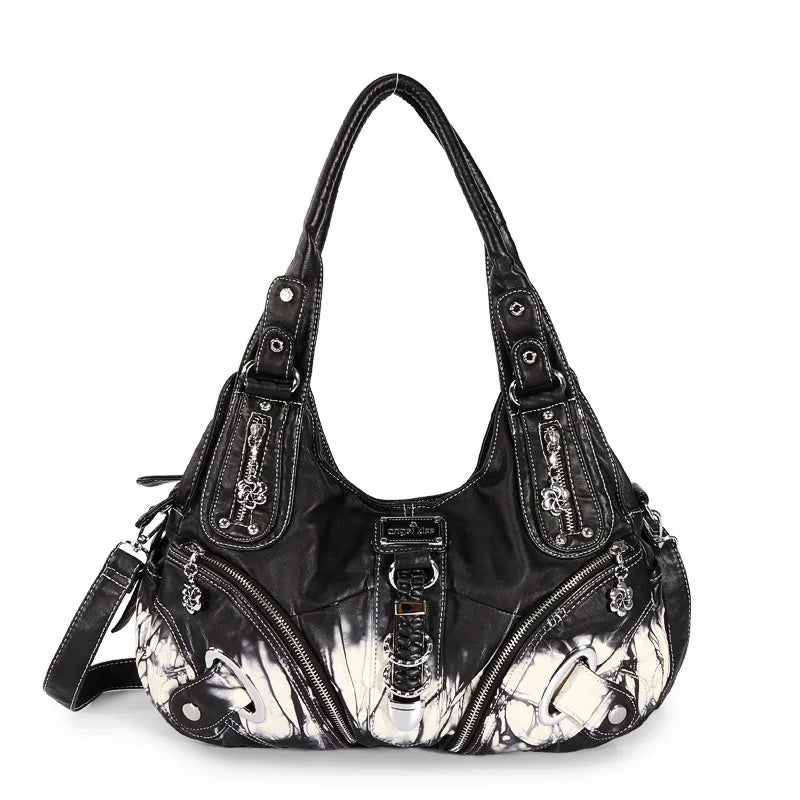 Damen-Handtasche Tie-Dye Muster und weiches Obermaterial Alltagsbegleiter für Alltag und Freizeit