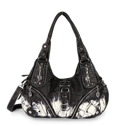 Damen-Handtasche Tie-Dye Muster und weiches Obermaterial Alltagsbegleiter für Alltag und Freizeit