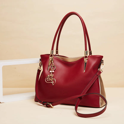 Damen Schultertasche aus Rindleder Crossbody-Tasche Luxuriöse Handtasche