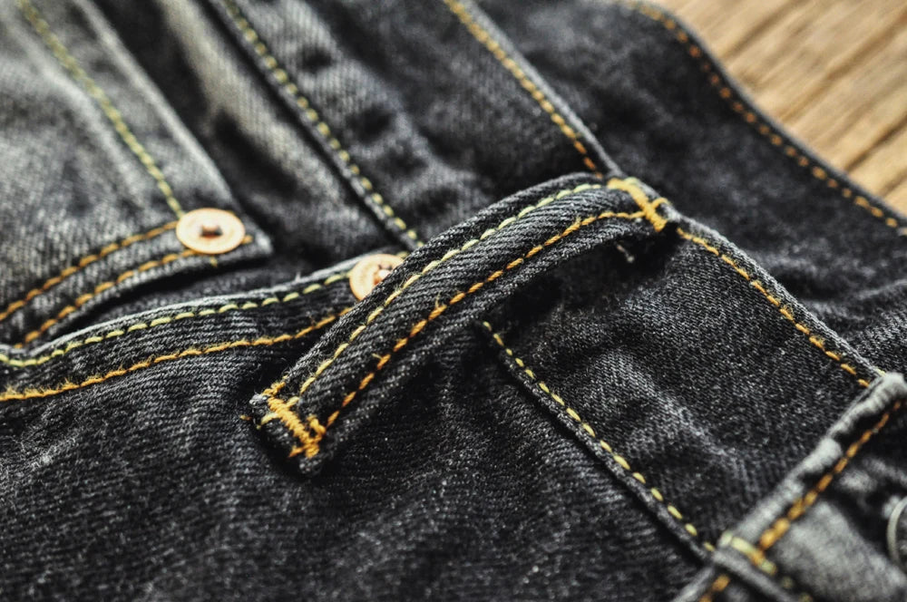 Herren Jeans aus Denim im Distressed Look mit gerader Passform