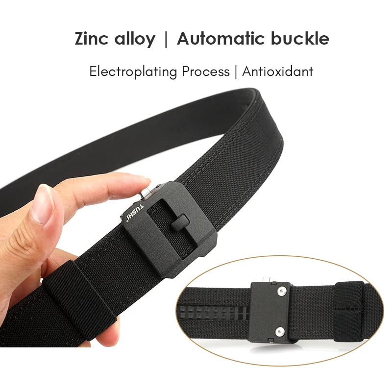 VATLY Rigid Tactical Gürtel Herren Nylon Automatik-Schnalle EDC IPSC