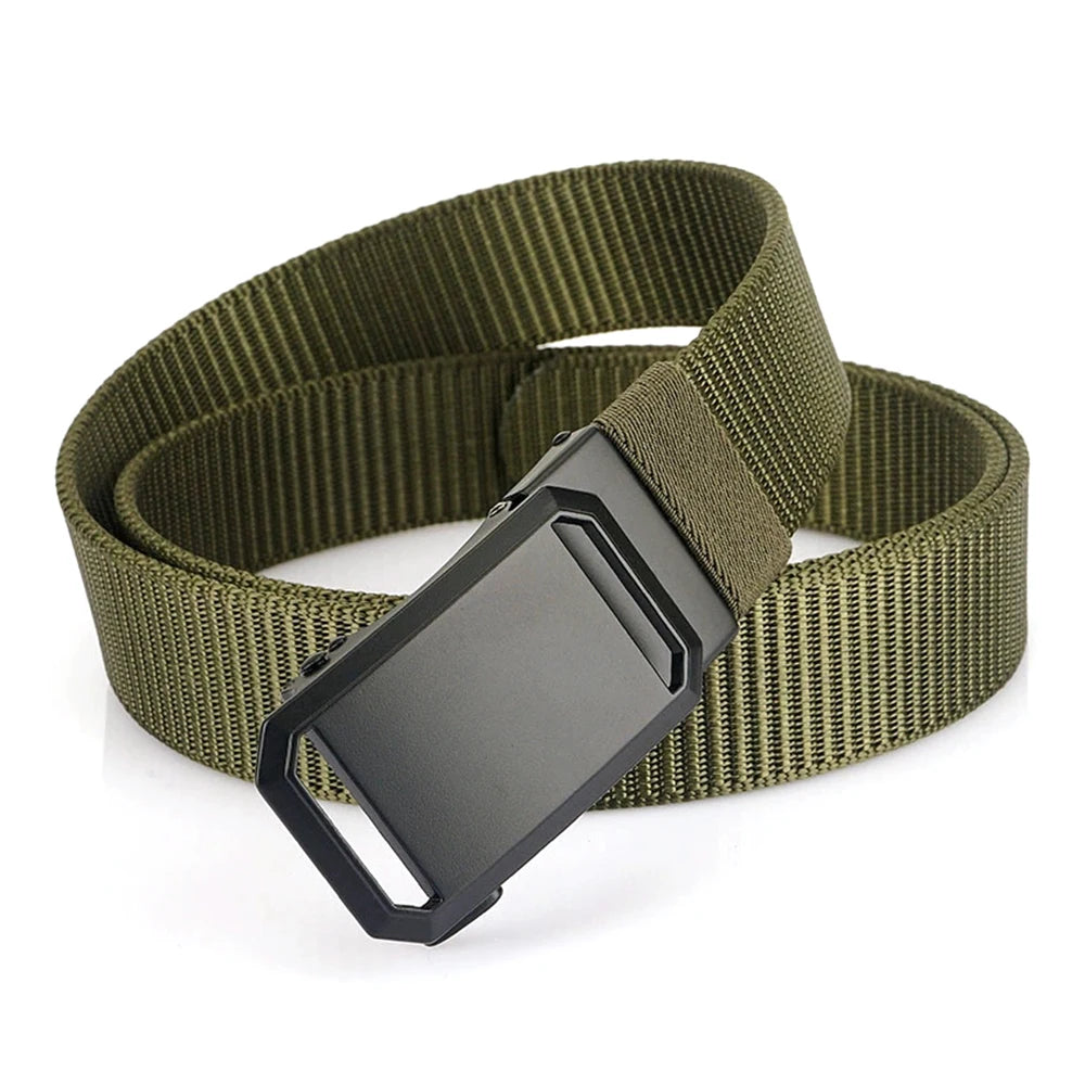 Herren-Gürtel aus Nylon mit Automatik-Schnalle, Robuster Alltags- und Outdoor-Begleiter, 3,4 cm Breit