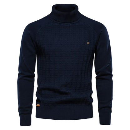 Männlicher Rollkragenpullover aus hochwertiger Baumwolle für den Winter