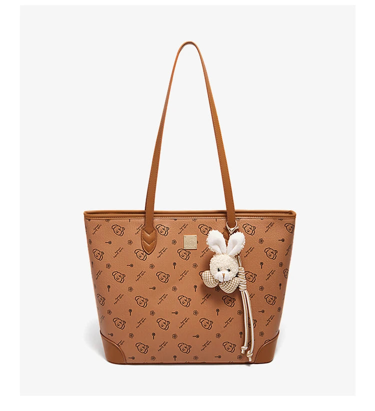 Damen Schultertasche Aus PU-Leder Mit Großer Kapazität Und Alltagslook