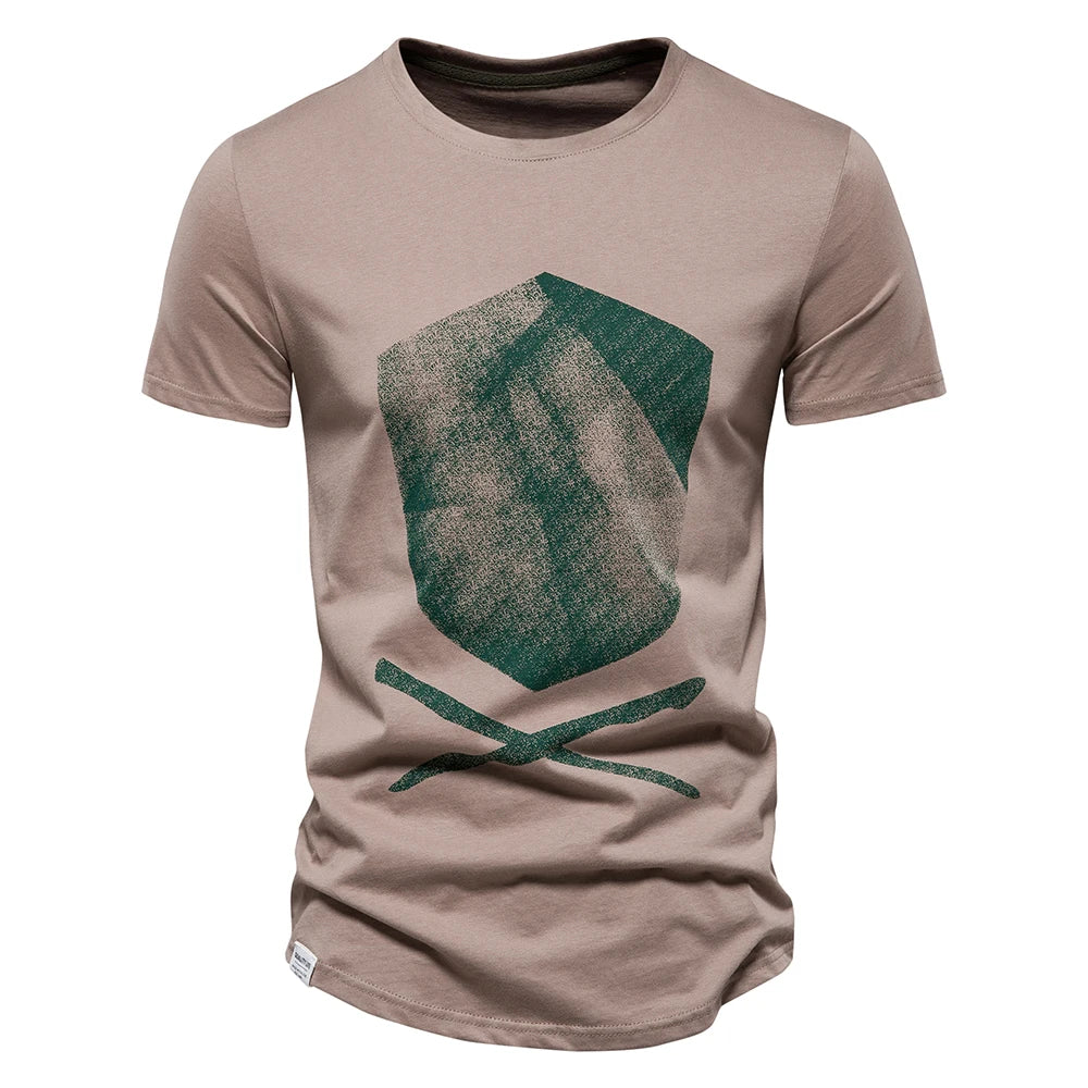 Herren T-Shirt aus Baumwolle im modischen Design für den Sommer
