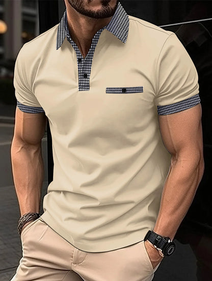 Lässiges Herren-Langarmshirt mit Reverskragen und Schichtoptik – modisch und vielseitig einsetzbar