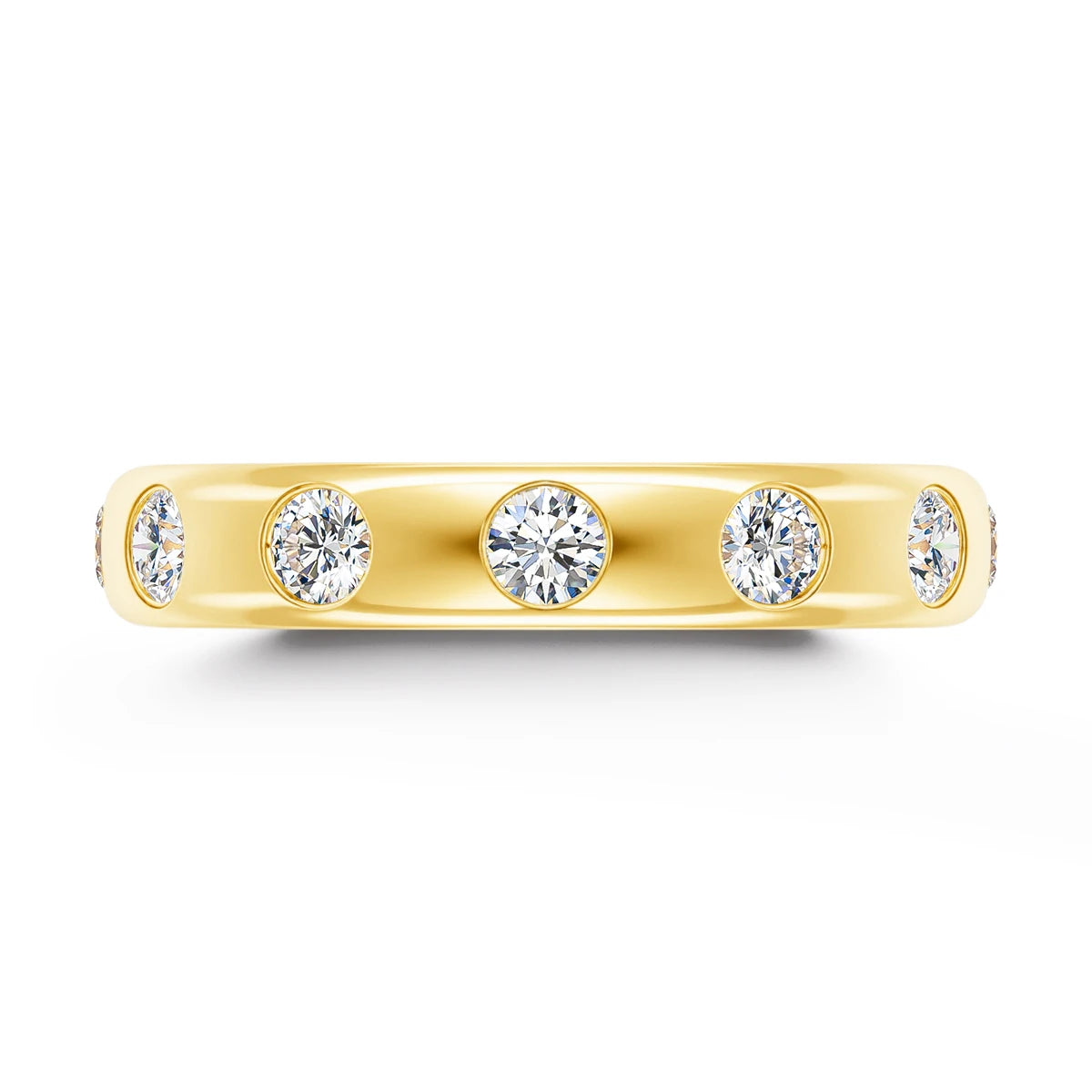 Damen-Verlobungsring Aus 14K Gelbgold Mit Moissanit Stein Und Echtheitszertifikat Für Hochwertigen Verlobungsantrag