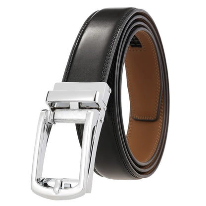 Herren-Gürtel Aus Echtem Leder Mit Automatik-Schnalle Für Anzug Und Business, 31 mm Breite