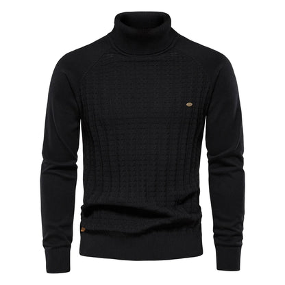 Männlicher Rollkragenpullover aus hochwertiger Baumwolle für den Winter