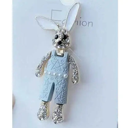 Brosche Hase Kristall Strass Luxus Kleidung Mantel Glänzend Damen