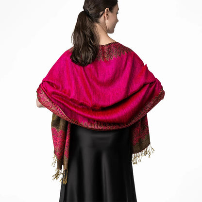 Damen Winterschal Kaschmir Plaid warm Pashmina Bandana Quaste Qualität