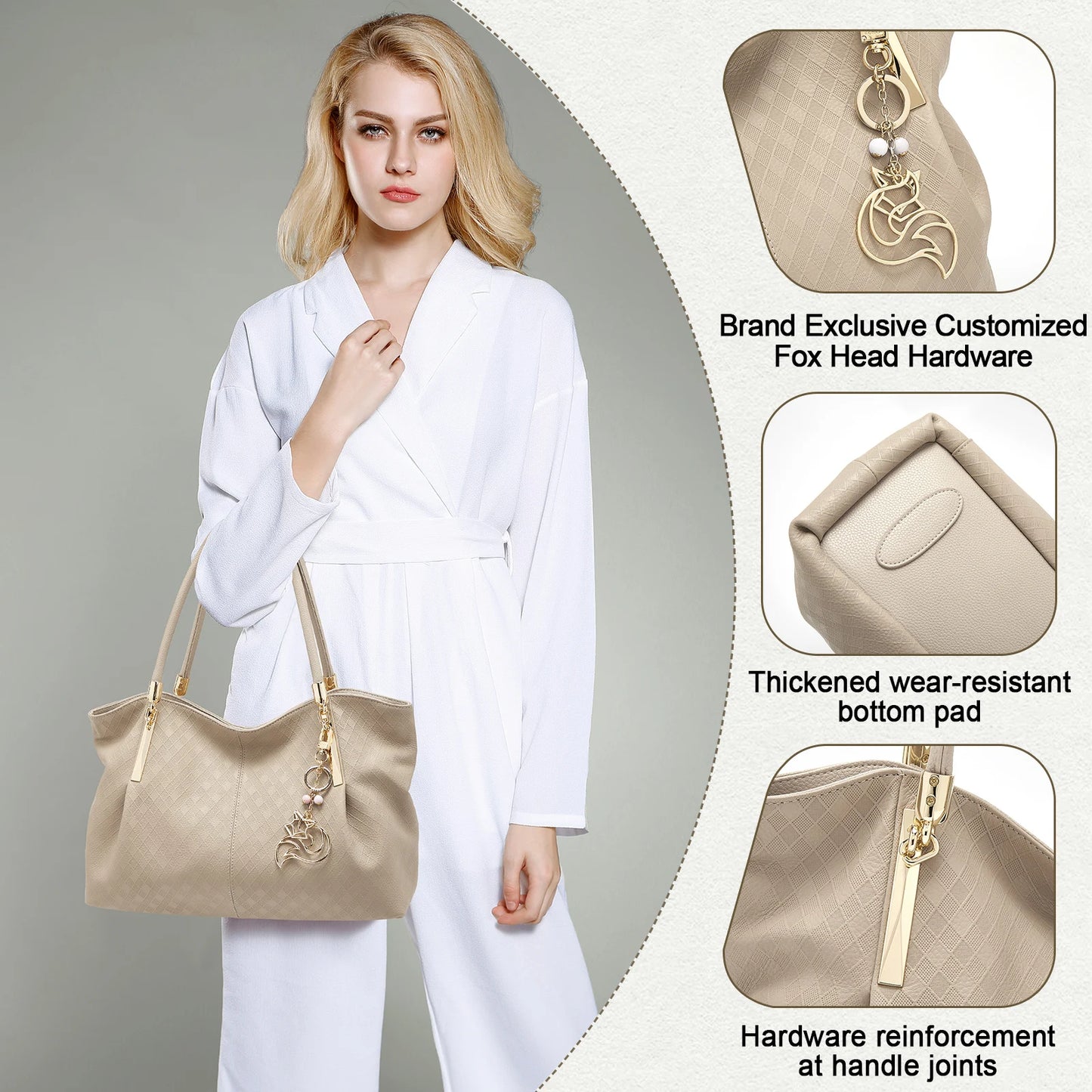 Damen Schultertasche aus Genuine Leather im eleganten Stil