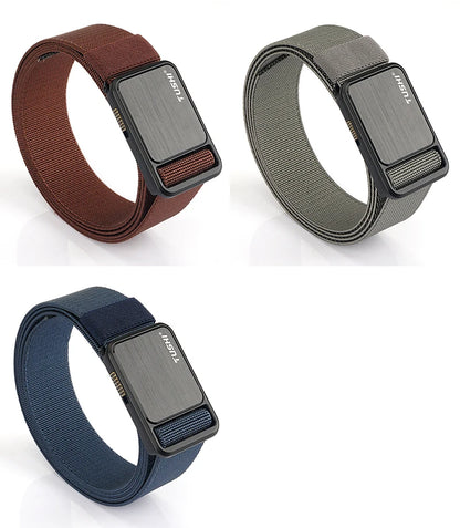Herren-Gürtel Elastisch 35 mm Breite Mit Steck-Schnalle Für Outdoor-Aktivitäten Camping