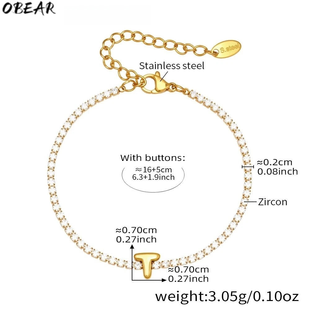 Damen-Armband mit Initialen-Buchstabe