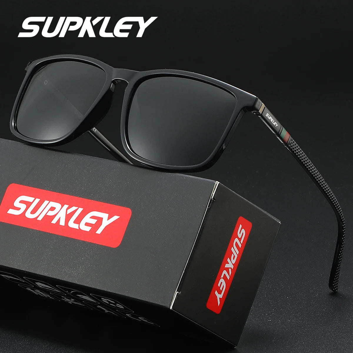 Sonnenbrille quadratisch klassisch polarisiert PC UV400 Sport Unisex