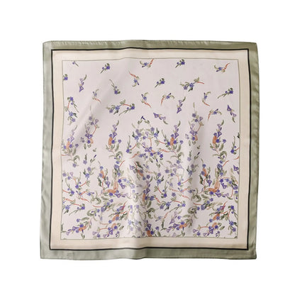 Damen Seidenschal Wickeltuch quadratisch Hijab Kopftuch Foulard Pashmina Bandana C