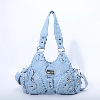 Damen-Handtasche mit Top-Griff und Mehrfachinnenfächern für Alltag und Freizeit Leichtgewichtig