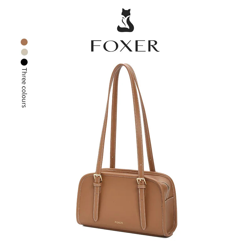 Damen Schultertasche aus PU-Leder im Baguette-Stil Casual