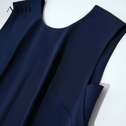 Elegantes Ärmelloses Bürokleid Für Damen Aus Chiffon