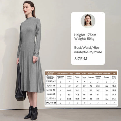 Elegantes Damen Strickkleid Mit Lockerem Schnitt Für Herbst