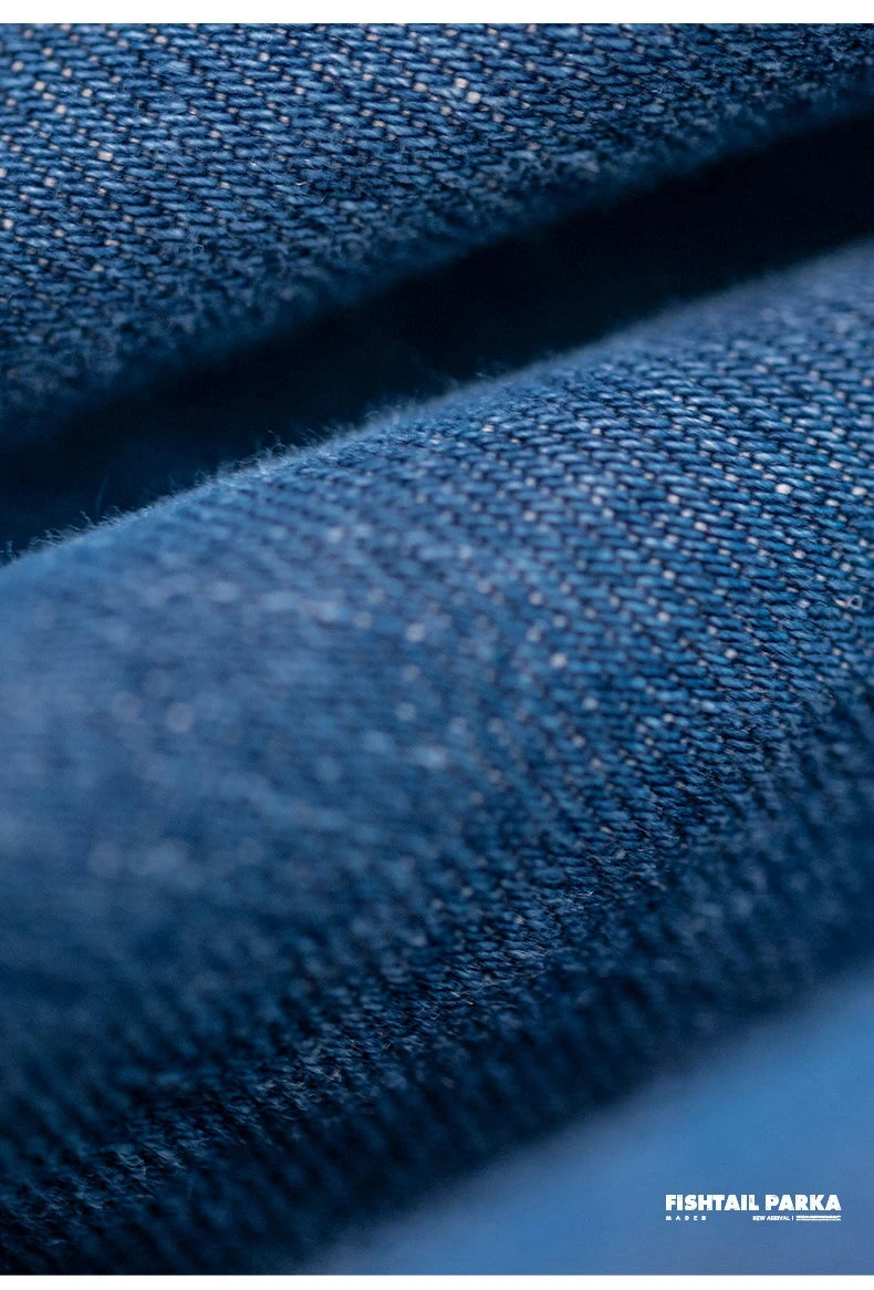 Retro M65 Denim Fischschwanz Trenchcoat – Stilvoller Lässiger Look