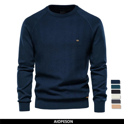 Herren Pullover aus Baumwolle mit lässigem Drop-Hülsen-Design für den Winter