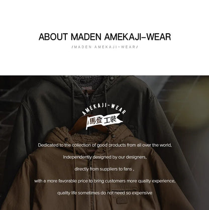 Herren Kapuzenjacke Einfarbig Sherpa-Fleece Baumwolle Taschen