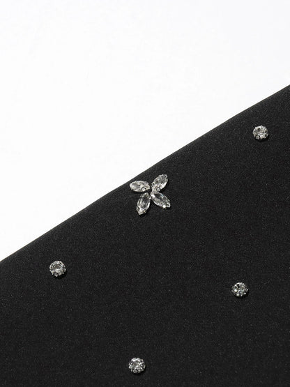 Ärmelloses, trägerloses Damen-Tunikakleid mit Patchwork-Falten im minimalistischen Design – modisch und elegant
