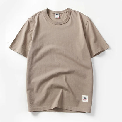 Männer T-Shirt aus einfarbigem Stoff mit kurzen Ärmeln und Casual-Stil