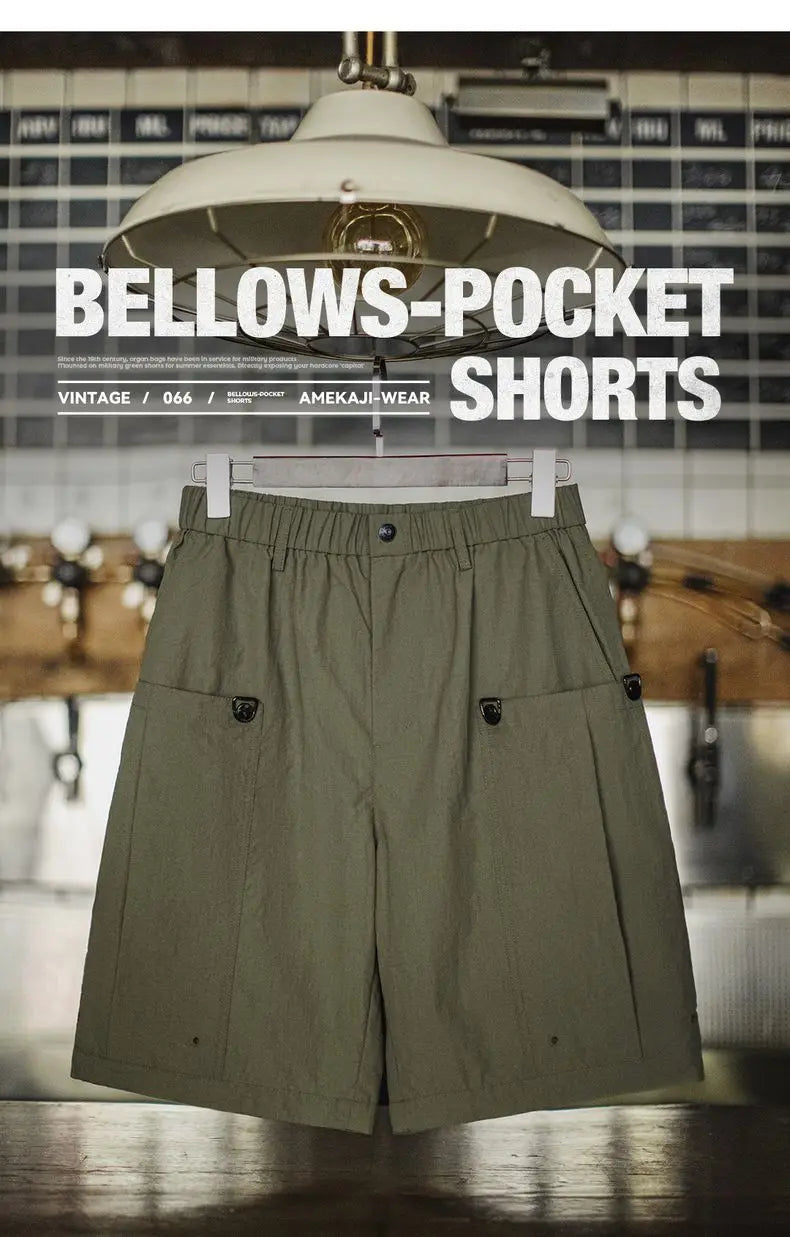 Herren Taschen-Shorts in Lässiger Grüner Farbe für den Sommer