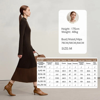 Elegant Damen Strickkleid Mit Halbkragen Für Winter Schlank Und Bequem