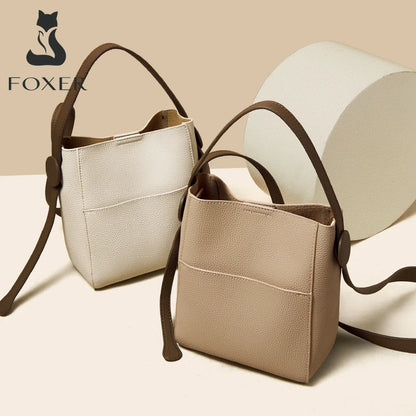 Damen Schultertasche Crossbody aus Splitleder mit großer Kapazität