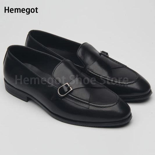 Lederschuhe zum Hineinschlüpfen für Herren – mit runder Kappe & flexiblem Sitz