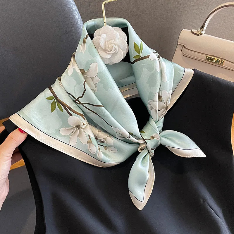 Damen Seidenschal Hangzhou Seide quadratisch Bandana Hijab Halstuch