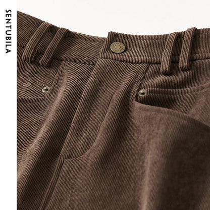 Damen Midi Cord-Rock mit Schlitz am Saum für elegante Büro-Outfits