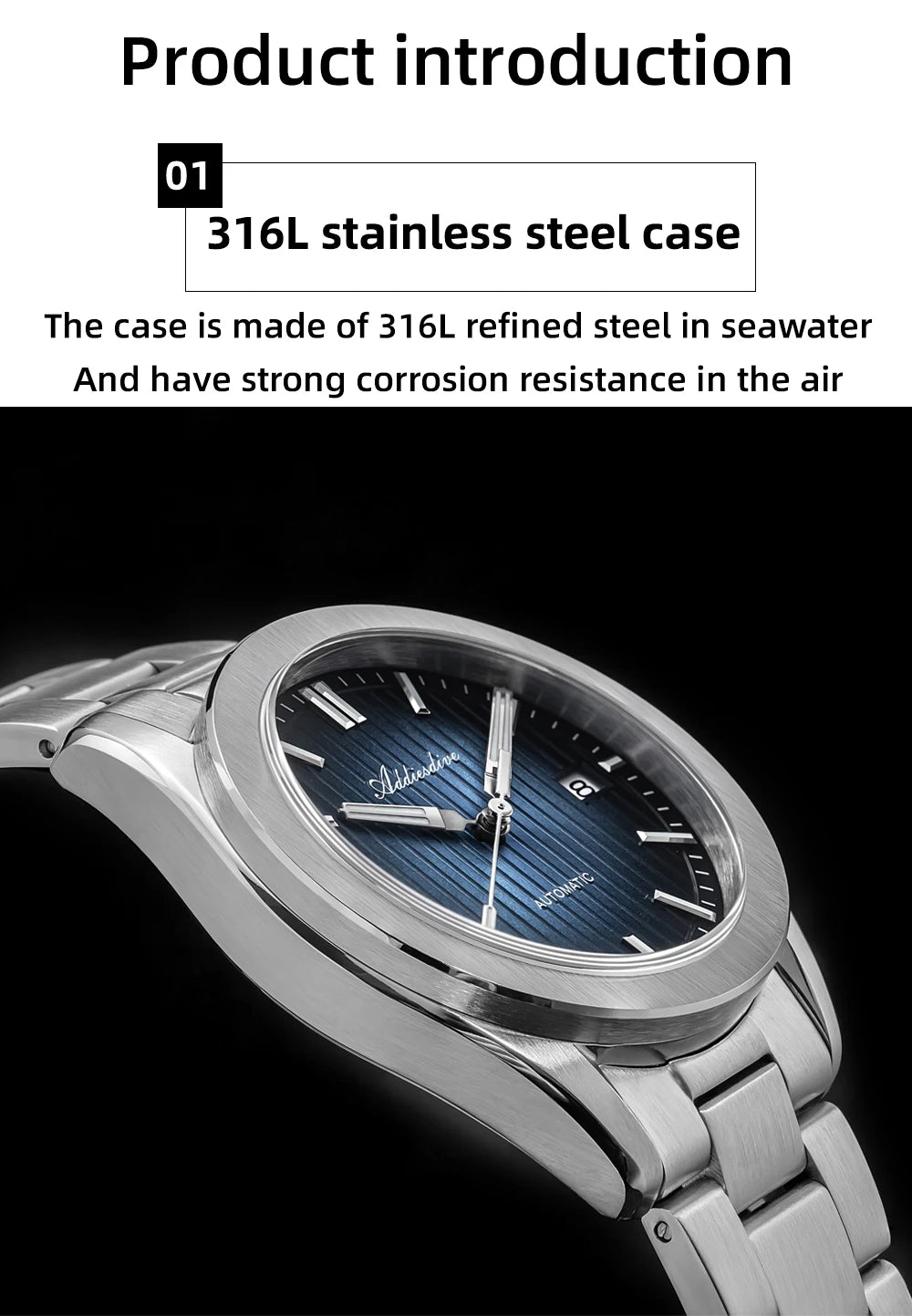 Herren-Taucheruhr mit Saphirglas und NH35A-Automatikwerk