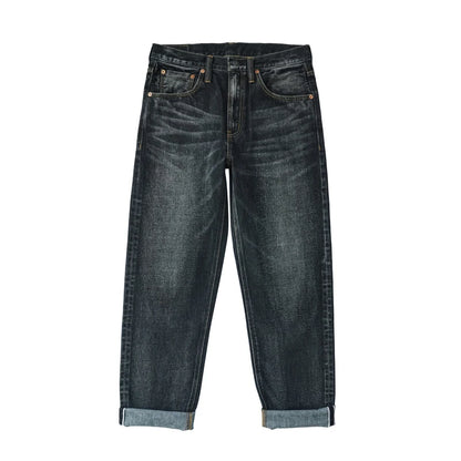 Herren Jeans aus Denim im Distressed Look mit gerader Passform