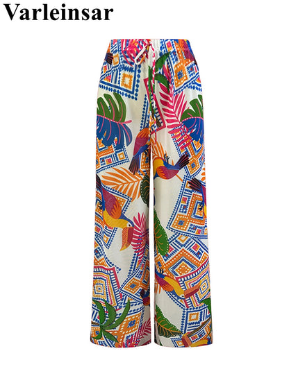 Damen-Badeanzug Print Langarm Sarong-Hose Set gepolstert