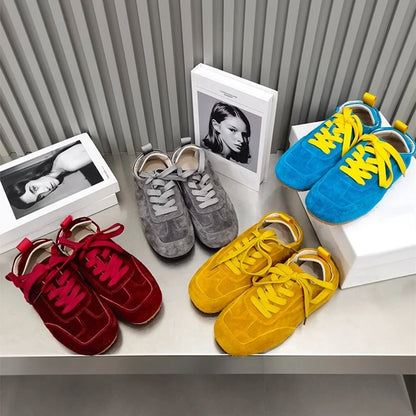 AIYUQI 2025 neue frauen flache schuhe Echt leder retro turnschuhe schuhe frauen Große größe modische Forrest Gump weibliche schuhe