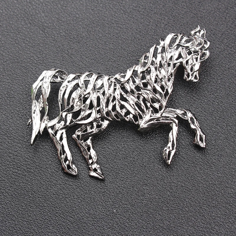 Brosche Pferd Metall Pin Schmuck Accessoire Geschenk Damen Herren