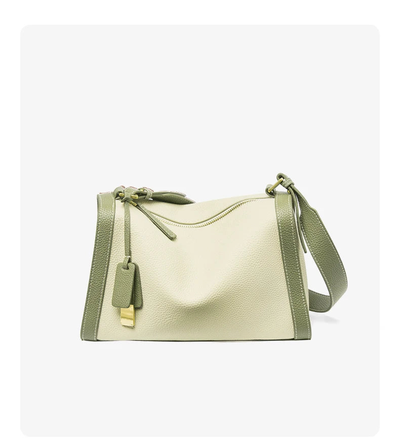 Damen-Schultertasche Vintage-Charme aus Spaltleder Alltagsbegleiterin für Stil und Funktion im Alltag